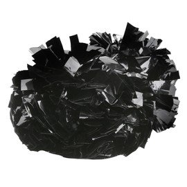 ANKROYU Cheerleading Pom Poms Professional Cheer Dance Pompoms Set Lightweight Skin Friendly Soft Plastic Vibrant Shaking Hand Flowers for Sports Games Team Events Black 24.5cm