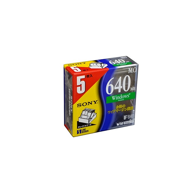 SONY 3.5型 MOディスク 5枚 640MB Windowsフォーマット 5EDM-640CBD
