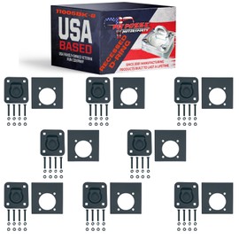 Pit Posse 11005BK-8 Cargo Trailer Recessed Pan D Ring Floor Rope Anchor Tie Down 6,000 lbs Breaking Strength - Flush Mount - Includes Washers and Mounting Hardware - Truck Bed SUV Van (8 Pack/Black)