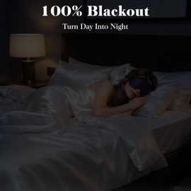 Fygrip 3D Eye Mask Sleep Mask for Men & Women, 100% Pressure-Free & Light Block-Out Eye Mask for Sleep with Easy Adjustable Strap, Night Eye Cover for Travel, Blue