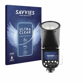 Savvies Pack of 6 Screen Protectors for Godox V1 Ultra Transparent