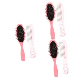 TOVINANNA 3 Sets Detangler Brush for Curly Hair Metal Hair Comb Smoothing Brush for Women