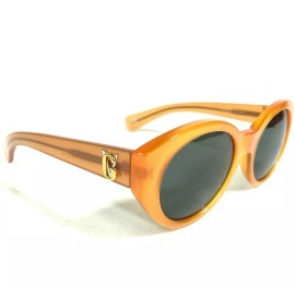 Gianni Versace Vintage Gianni Versace Sunglasses MOD.463 COL.444 Orange Cat Eye w Green Lenses