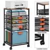 Marbrasse Rolling File Cart with 4 Storage Drawers, Mobile File