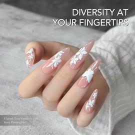 GAOY Gel de Pintura en Blanco y Negro para Arte de Uñas, Esmalte de Gel Cremoso Sin Limpieza para Líneas, Diseños Florales, Patrones o Uñas Francesas 