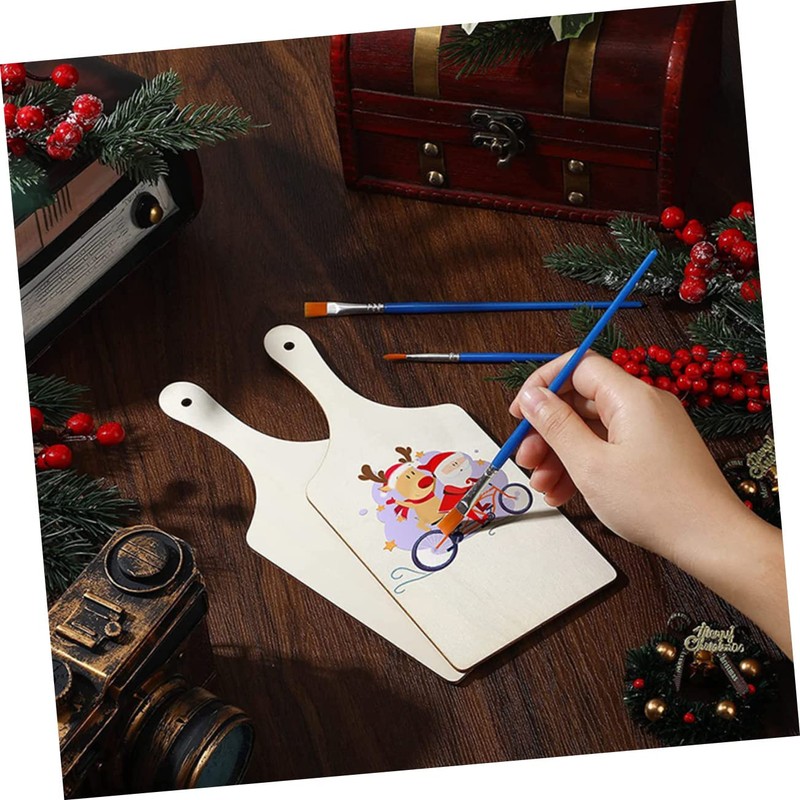 OHPHCALL 6Pcs Wooden Cutting Board DIY Tiny Chopping Board for