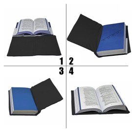 2 Pack Stretchable Jumbo Book Covers, Washable Durable Reusable Book Protector fits Hardcover Textbooks up to 9" X 12" Office Supplies with Free Sticker Labels (Grey + Black)