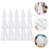 30Pcs White Craft Foam Cones DIY Christmas Tree Foam Cone