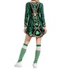 Women St Patrick's Day Shamrock Clover Printed Long Sleeve Flare