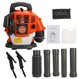 52CC 550CFM Leaf Blower 2 Stroke Backpack Gas Powered Leaf Blower, Grass Lawn Blower Air Cooling Gasoline Grass Blower Backpack Snow Blower for Garden