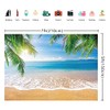 INRUI Tropical Beach Photography Background Summer Palm Trees Backdrop Blue