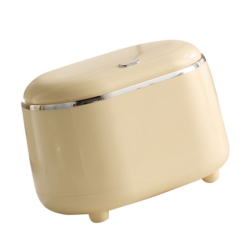 Desktop Trash Can with Lid Small Detachable Countertop Garbage Can