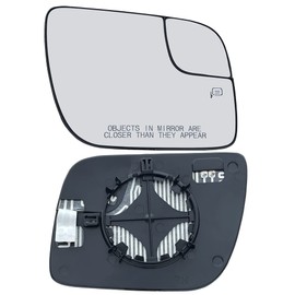 Explorer Passenger Side Mirror Glass Compatible with 2011-2017 Ford Explorer Right Power Heated Convex Mirror Glass BB5Z17K707A BB5Z17K707B with Blind Spot Mirror and Rear Holder