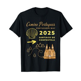 Camino Portugues 2025 Santiago de Compostela T-Shirt