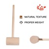 4Pcs Wooden Hammers, Natural Hardwood Crab Lobster Seafood Mallets