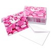 Pretty Pink Hearts Blank Note Cards - Valentine's Day Greeting