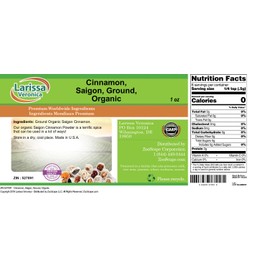 Cinnamon, Saigon, Ground, Organic (1 oz, ZIN: 527091)