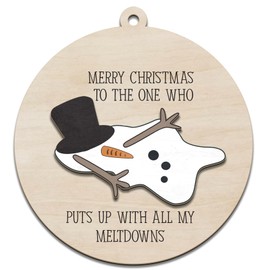 Funny Christmas Ornaments 2024, Unique Christmas Ornaments, Funny Christmas Gag Gifts for Men Women, Wooden Ornaments for Christmas Tree, Funny Ornaments for Adults 2024