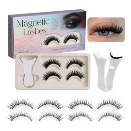 Kit De Pestañas Magnéticas Reutilizables Con Aplicador