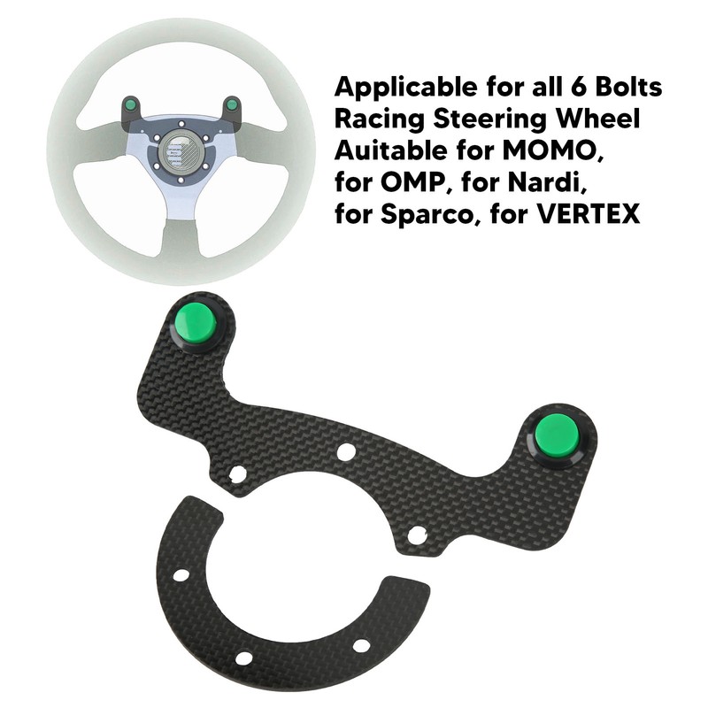 External Horn Button Kits Carbon Fiber 6 Bolts Steering Wheel