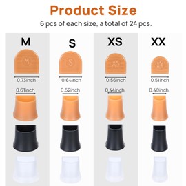12 Pairs High Heel Protectors, 4 Sizes High Heel Caps Heel Repair Caps Covers Stiletto Stoppers, Anti-Slip Heel Cover Perfect for Shoes Women Outdoor Events Wetlands Gravel Grass(3 Colors)