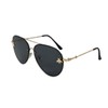 Fashion Culture Women's Buzzed Bee Charm 60mm Aviator Sunglasses (Black),