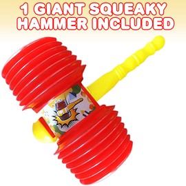 ArtCreativity Giant Halloween Squeaky Hammer for Kids – Jumbo 14 Inch Squeaking Toy, Perfect for Clown, Carnival & Circus Party Favors – Fun Gift for Boys & Girls Ages 3+
