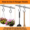 12 Pack 3.5 inch S Hooks for Hanging with Safety
