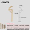 JSBWSFA 2 Pcs Zinc Alloy Brushed Gold Drawer Pulls Half
