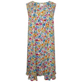 i-Smalls Women's Maternity Floral Nightie Super Soft Button Front Nursing Nightdress Sleeveless Breastfeeding Nightshirt (12-14) Mixed