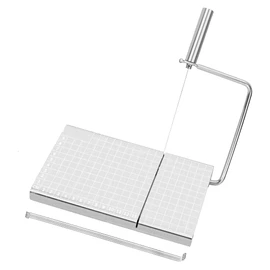Stainless Professional Cheese Slicer with 5 Replacement Wire,Cutter and Measurement Grid Board, For Block Cheese,Cheese, Effortless Slicing