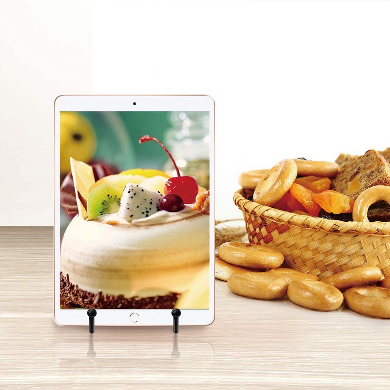 Mocoosy 4 Inch Plate Stands for Display - Black Iron
