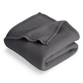 Bare Home Polar Fleece Blanket - King - Warm & Cozy - Premium Fleece - Throw for Bed, Sofa, Camping, Travel and Cold Nights - Lightweight Blanket (King, Forged Iron Grey)