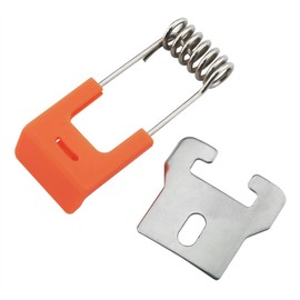 DGHAOP 10pcs Downlight Panel Lamp Spring Clip Light Emitting Diode Recessed Lighting Accessories (T-Shaped Iron Piece 25x22mm + Orange Spring Hook 45x19mm)