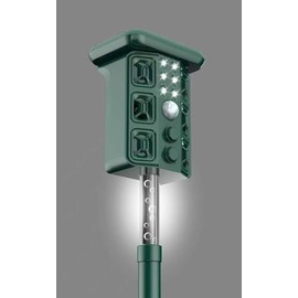 Solar Ultrasonic Animal Repellent Cat Repellent Outdoor Solar Animal Repeller with Motion Detection&LED Strobe Light,Deer Deterrent Device to Repel Squirrel Rabbit Raccoon Dog Skunk Repellent for Yard