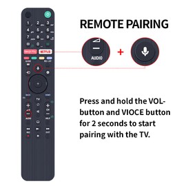 TCNOUMT RMF-TX500E Voice Remote Control Replacement fit for Sony 4K UHD QLED TV KE-65XH9096 KD-55XG8577 KD-55XH9296 KD-65XH9077 KD-65XH9288 KD-65XH9299 KD-75XH9296 KD-85XG8596