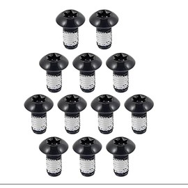 Chooee Bike Disc Brake Rotor Bolts M5x10mm,12pcs Bicycle Rotors Screw for MTB/Mountain Bike Black