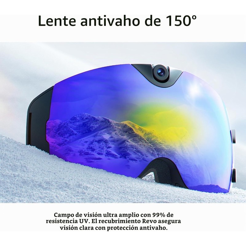 OhO Camera Ski Goggles, 4K Camera Snowboard Goggles with Adjusted