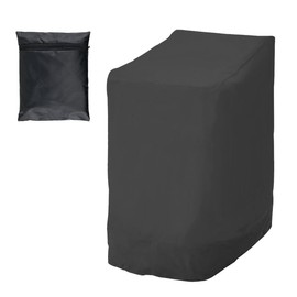 Garden Chair Cover, Waterproof and Foldable 210D Oxford Outdoor Cover Heavy Duty (210D Black)