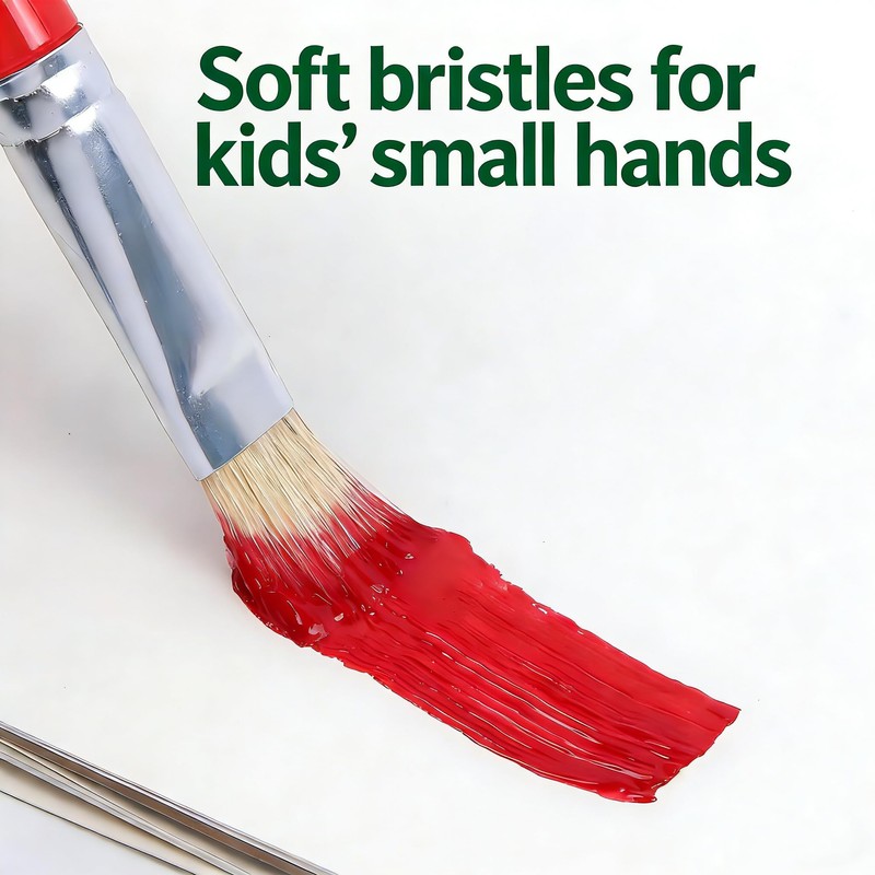 4pcs Large Paint Bushes Round Preschool Paint Brushes for Washable