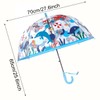 Chesoon Blue Umbrella for Boys with Smooth Plastic Handle Windproof