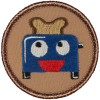 Patchtown Happy Toaster Patrol Patrol Patch - 2" Round Embroidered Patch - Hook Fastener Only