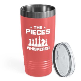 Flairy Land Chess Coral Tumbler 20oz - pieces whisperer - Chess Board Game Chess Lovers Gifts Chess Piece Gift 4 Player Chess Checkmate