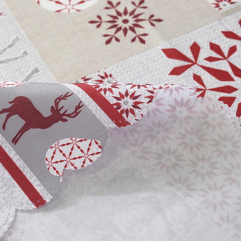 Reusable Christmas Tablecloth 5 X 6 FT Rectangle Table Cover