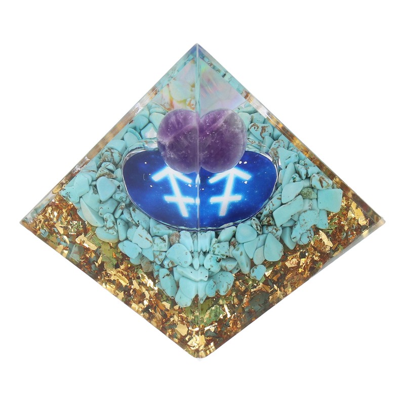 Constellation Pyramid Stone for Positive Energy Reduce Stress Chakra Resin