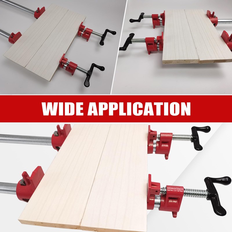 FLKQC 1/2" Wood Gluing Pipe Clamp Set with Unique Foot