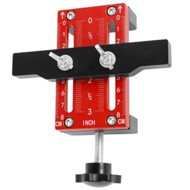Cabinet Door Mounting Jig, 10-60mm Adjustable Cabinet Hardware Jig, Al-Alloy Cabinet Handle Installation Punch Locator Jig Tool, Cabinet Wardrobe Frame Install Positioner for Most Cabinet Doors