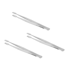 BIUDECO 3pcs Stainless Steel Eyelash Tweezer for Stamp and False Lashes Practical Tweezer for Beauty