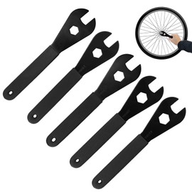 Zbssny Bicycle Cone Wrench Set, 13-17 mm, 5 Pieces, Carbon Steel, Black