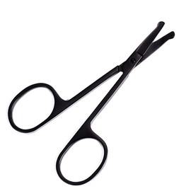 AAProTools Nose Hair Scissors for Trimming - Safely Trim Nose and Ears with our Stainless Steel Scissors Black